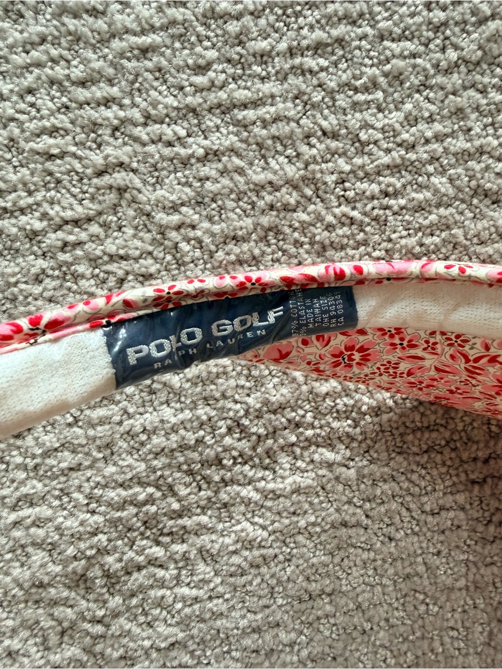 Polo by Ralph Lauren Red and White Floral  Visor - Picture 3 of 4